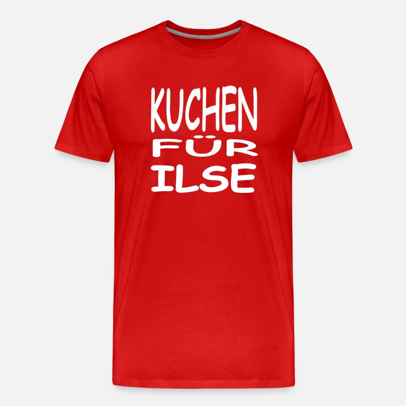 Kuchen - Männer Premium Bio T-Shirt - Rot