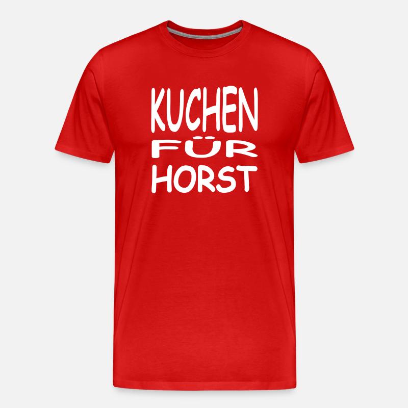 Kuchen - Männer Premium Bio T-Shirt - Rot