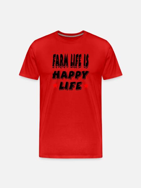 Bauernhof - Männer Premium Bio T-Shirt - Rot