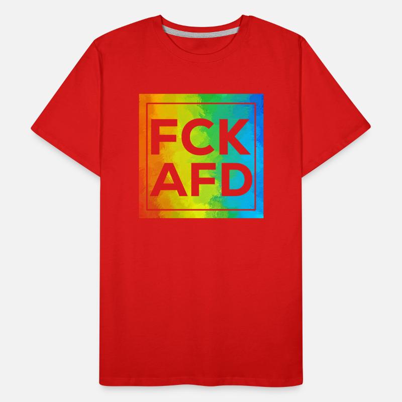 Fck AFD Cutout mit Rahmen Männer Premium Bio T-Shirt