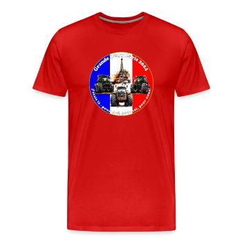 La souveraineté nationale appartient au peuple - T-shirt bio Premium Homme - rouge - Devant - Damien (186cm)