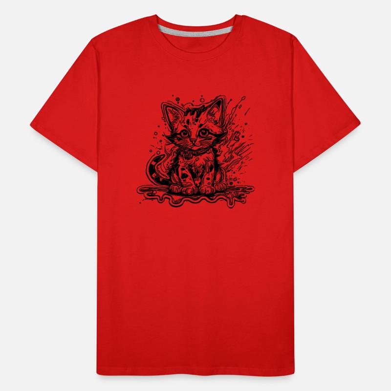 Mignon petit chat du chat poté dans le style graffiti T-shirt bio Premium Homme