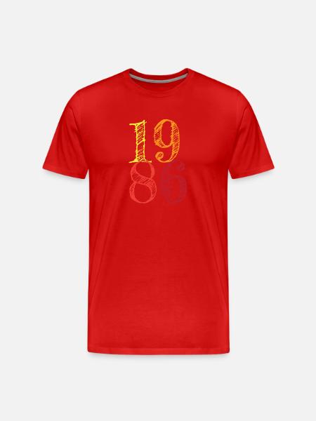 Millésime 1986 - T-shirt bio Premium Homme - rouge