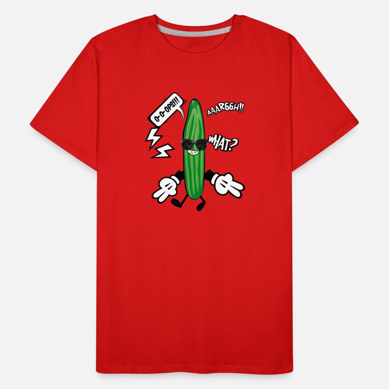 concombre, bande dessinée, comiccucombre, quoi, illustration T-shirt bio Premium Homme