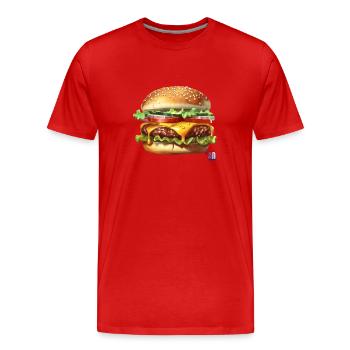 J’adore HAMburger - T-shirt bio Premium Homme - rouge - Devant - Damien (186cm)