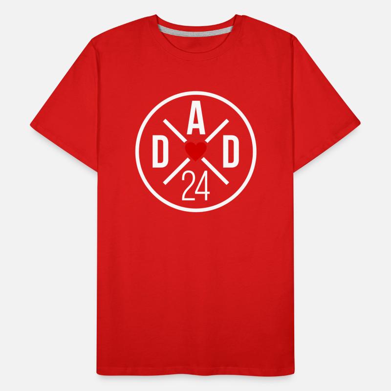 Dad 24 Vector Color Change Possible Men's Premium Organic T-Shirt