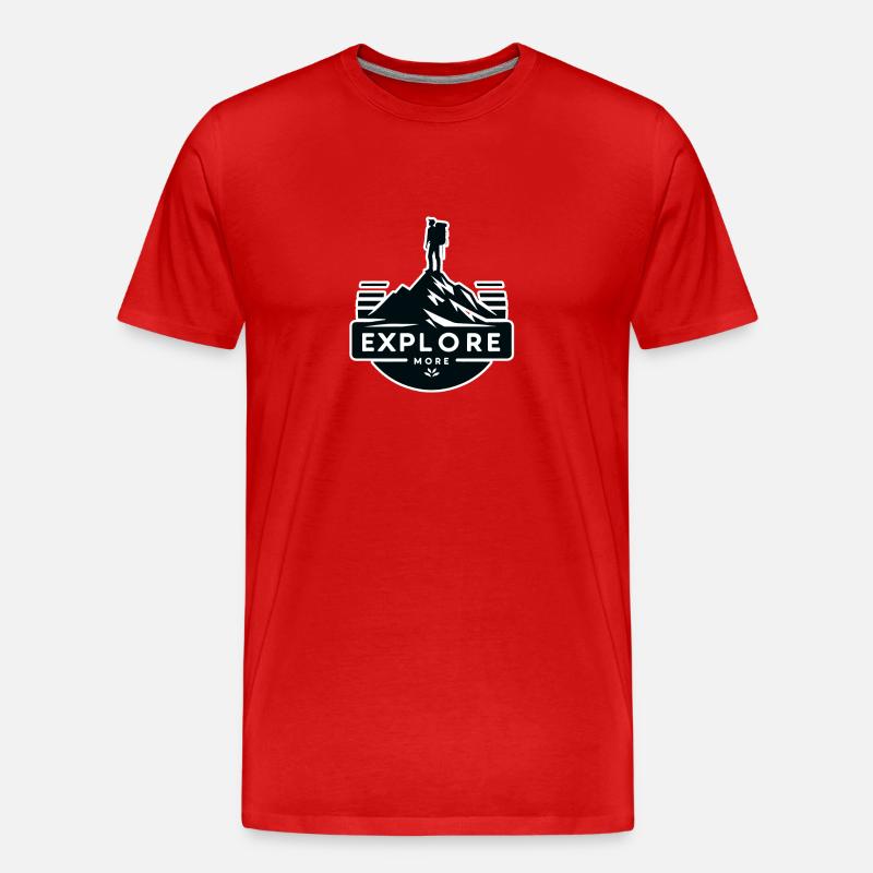 Explore more - Wanderer - Men's Premium Organic T-Shirt - red