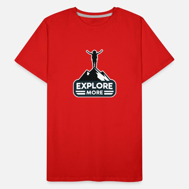 Explore more - Wanderer Männer Premium Bio T-Shirt