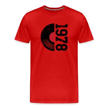 Millésime 1978 - T-shirt bio Premium Homme - rouge - Devant - Damien (186cm)
