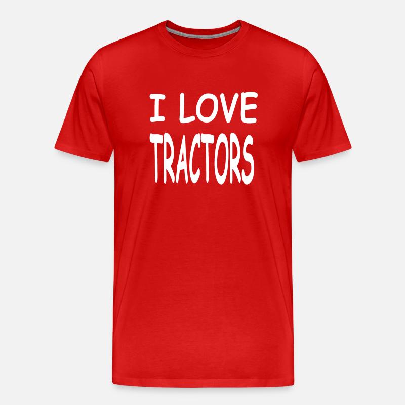 Traktor - Männer Premium Bio T-Shirt - Rot