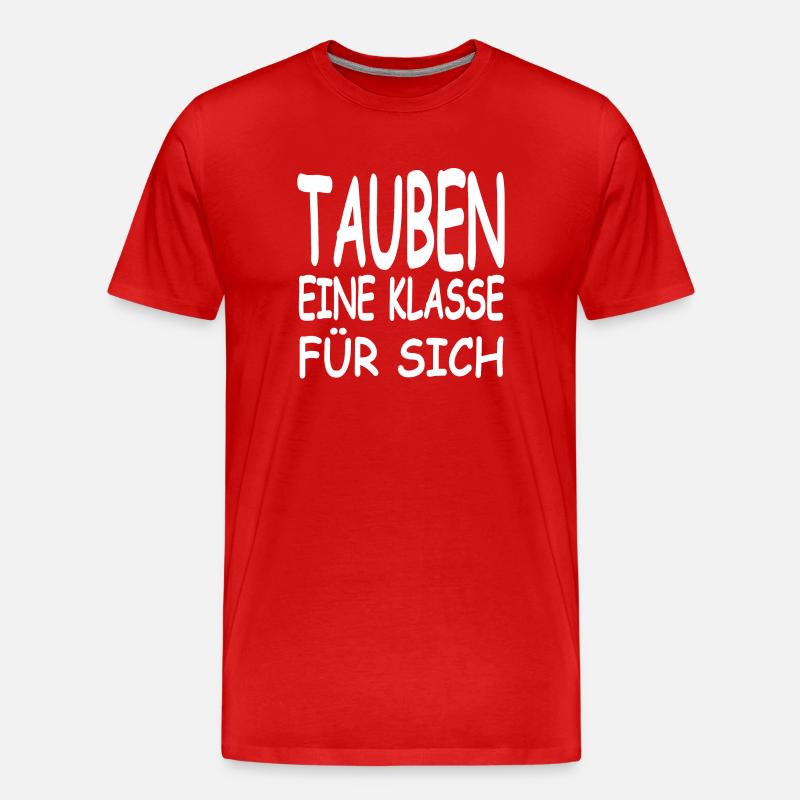 Tauben - Männer Premium Bio T-Shirt - Rot