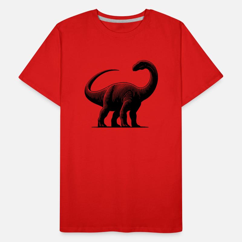 Massive Brachiosaurus Dino Dinosaur Men's Premium Organic T-Shirt