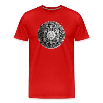 Mandala - T-shirt bio Premium Homme - rouge - Devant - Damien (186cm)