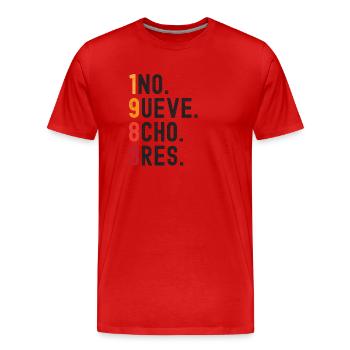 1983 41st birthday - Men's Premium Organic T-Shirt - red - Front - Damien (186cm)