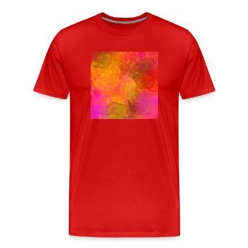 Fleck Design - Männer Premium Bio T-Shirt - Rot - Vorne - Damien (186cm)