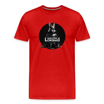 Dunkler Lord Hase - Männer Premium Bio T-Shirt - Rot - Vorne - Damien (186cm)