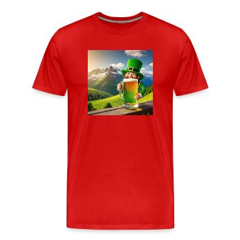 St. Patrick's Day - Männer Premium Bio T-Shirt - Rot - Vorne - Damien (186cm)