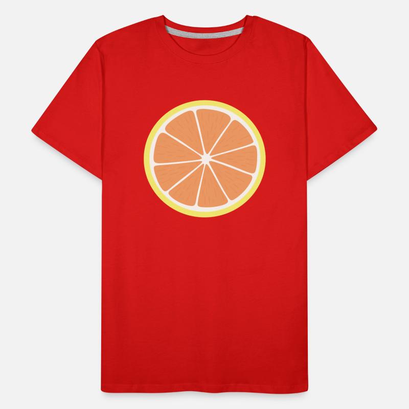 Grapefruit-Scheibe Männer Premium Bio T-Shirt