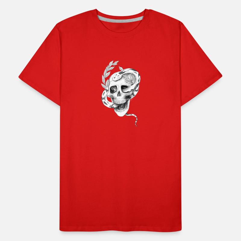 Crâne de serpent T-shirt bio Premium Homme