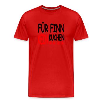 Kuchen - Männer Premium Bio T-Shirt - Rot - Vorne - Damien (186cm)