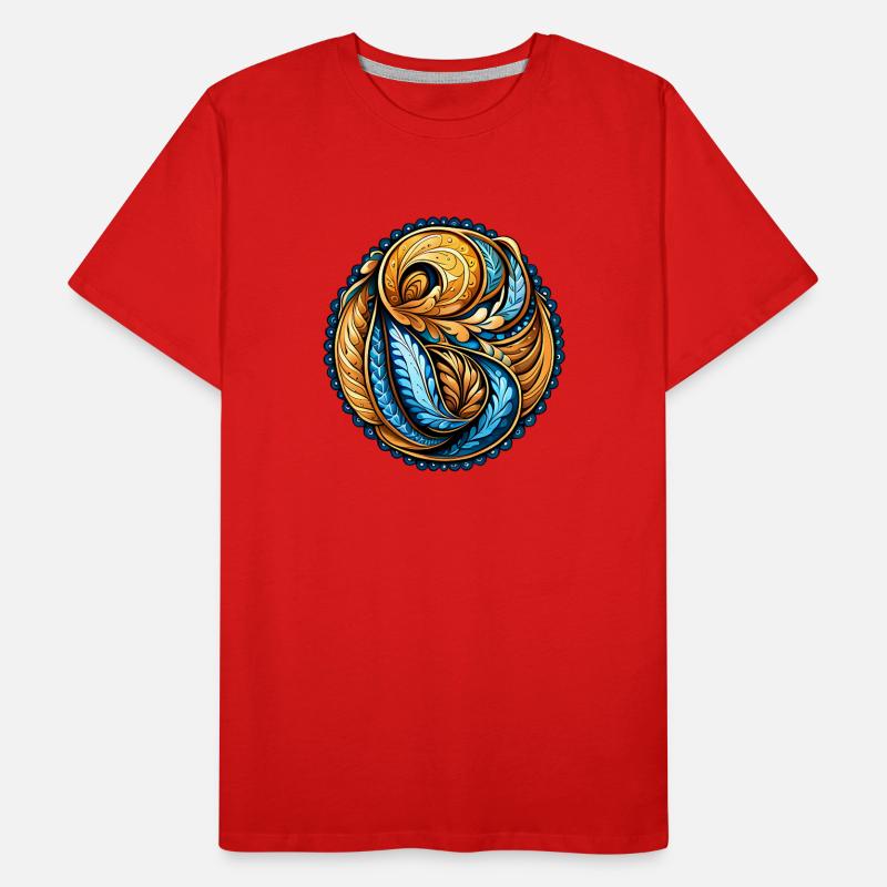 Paisley Pattern Mandala Men's Premium Organic T-Shirt