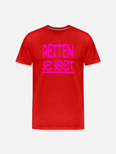 Reiten - Männer Premium Bio T-Shirt - Rot