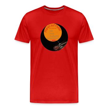 Planet auf Platte 20240222 104928 0000 - Männer Premium Bio T-Shirt - Rot - Vorne - Damien (186cm)