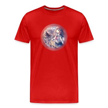 Eine andere Welt - Männer Premium Bio T-Shirt - Rot - Vorne - Damien (186cm)