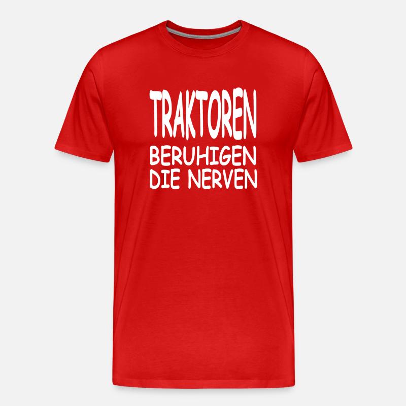 Traktor - Männer Premium Bio T-Shirt - Rot