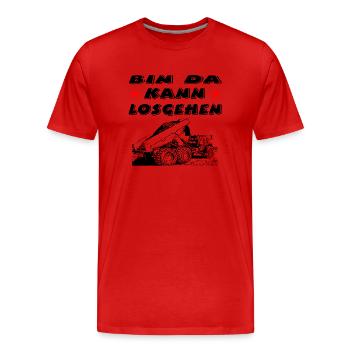 Baustelle - Männer Premium Bio T-Shirt - Rot - Vorne - Damien (186cm)