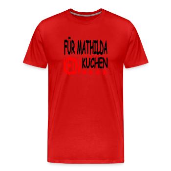 Kuchen - Männer Premium Bio T-Shirt - Rot - Vorne - Damien (186cm)