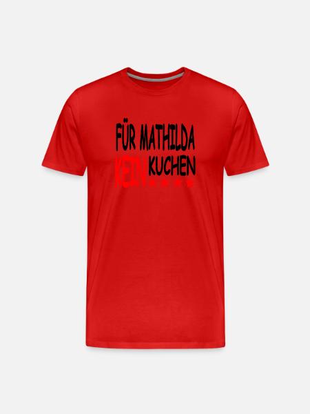 Kuchen - Männer Premium Bio T-Shirt - Rot