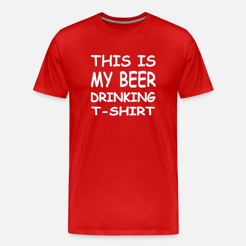 Bier - Männer Premium Bio T-Shirt - Rot