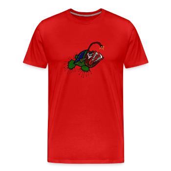Anglerfisch - Männer Premium Bio T-Shirt - Rot - Vorne - Damien (186cm)