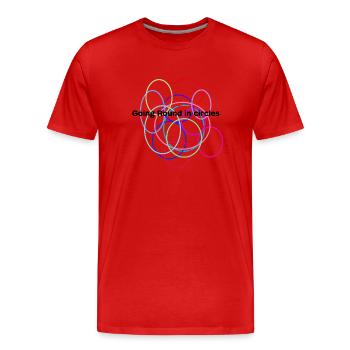 Kreise - Männer Premium Bio T-Shirt - Rot - Vorne - Damien (186cm)
