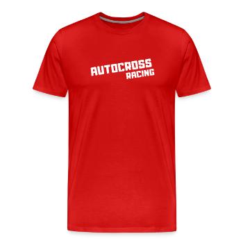 Autocross in Germany, Championships - Men's Premium Organic T-Shirt - red - Front - Damien (186cm)