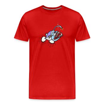 Anglerfisch - Männer Premium Bio T-Shirt - Rot - Vorne - Damien (186cm)