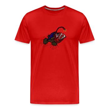 Anglerfisch - Männer Premium Bio T-Shirt - Rot - Vorne - Damien (186cm)
