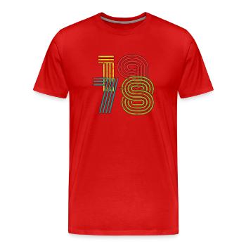 Millésime 1978 - T-shirt bio Premium Homme - rouge - Devant - Damien (186cm)