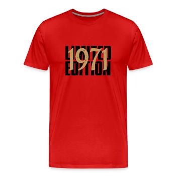 Millésime 1971 - T-shirt bio Premium Homme - rouge - Devant - Damien (186cm)