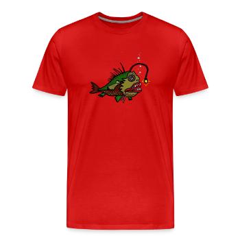 Anglerfisch - Männer Premium Bio T-Shirt - Rot - Vorne - Damien (186cm)