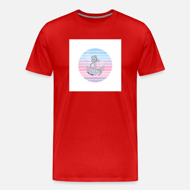 Anker - Männer Premium Bio T-Shirt - Rot