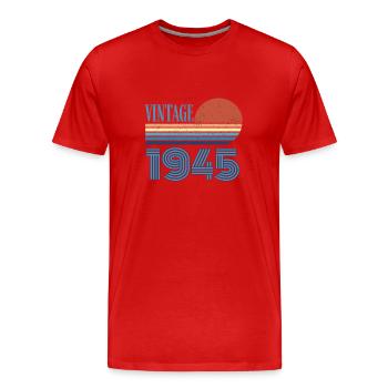 Jahrgang 1945 - Männer Premium Bio T-Shirt - Rot - Vorne - Damien (186cm)
