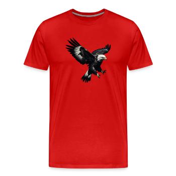 Adler - Männer Premium Bio T-Shirt - Rot - Vorne - Damien (186cm)