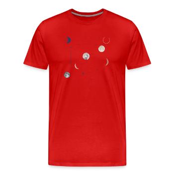 lune astrologie Céleste - T-shirt bio Premium Homme - rouge - Devant - Damien (186cm)