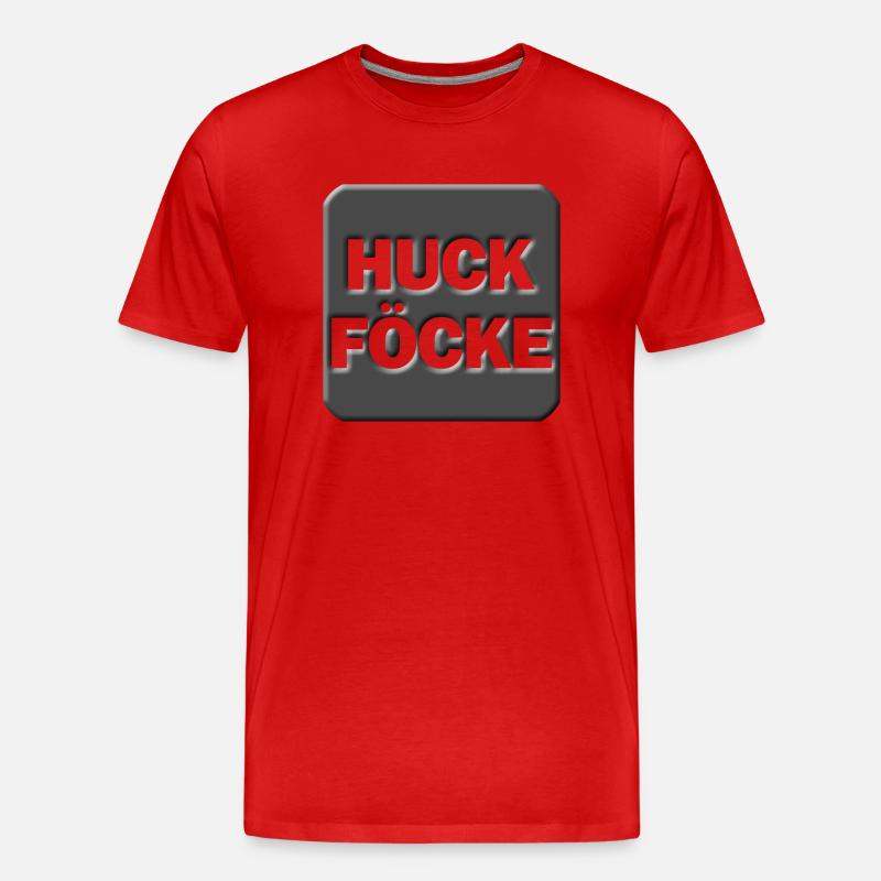 huck föcke grey - Männer Premium Bio T-Shirt - Rot