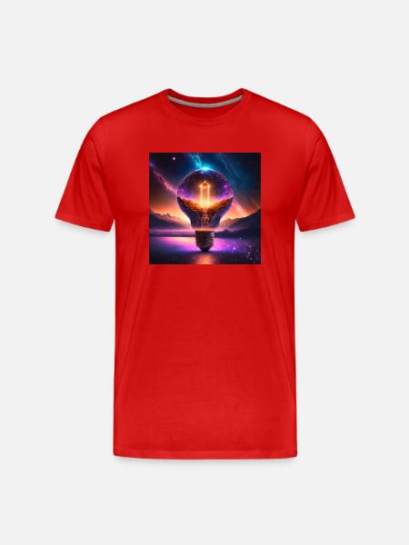 Firefly Thought Incandescent 60828 - Men's Premium Organic T-Shirt - red