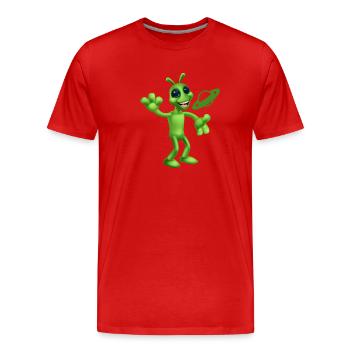 ET PLAYFUL - Men's Premium Organic T-Shirt - red - Front - Damien (186cm)