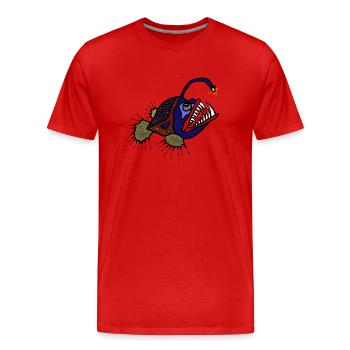 Anglerfisch - Männer Premium Bio T-Shirt - Rot - Vorne - Damien (186cm)