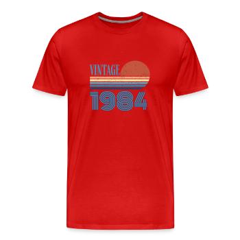 Jahrgang 1984 - Männer Premium Bio T-Shirt - Rot - Vorne - Damien (186cm)